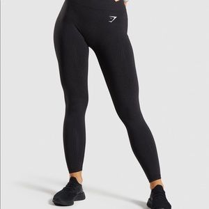 Worn 1-2 times, Gymshark Vital Seamless Leggings - Black Marl - size small